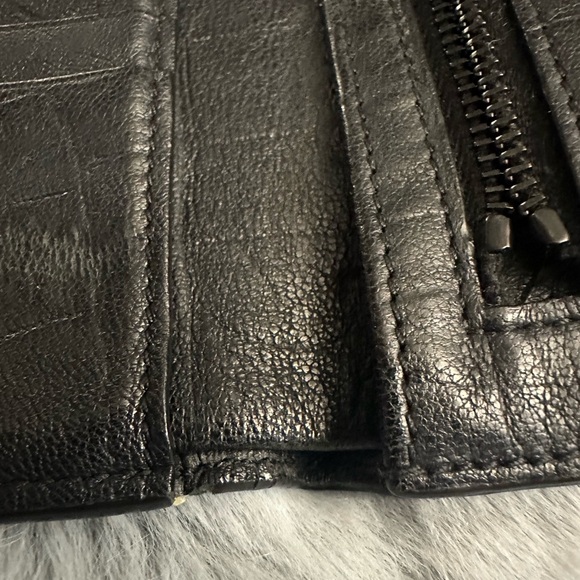 Yves Saint Laurent Black Embossed Leather Card Holder - Picture 13 of 16